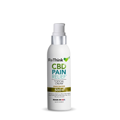 ReThink Hemp / CBD Pain Cream Pump 500mg / 2.2oz  | SKU: 74314